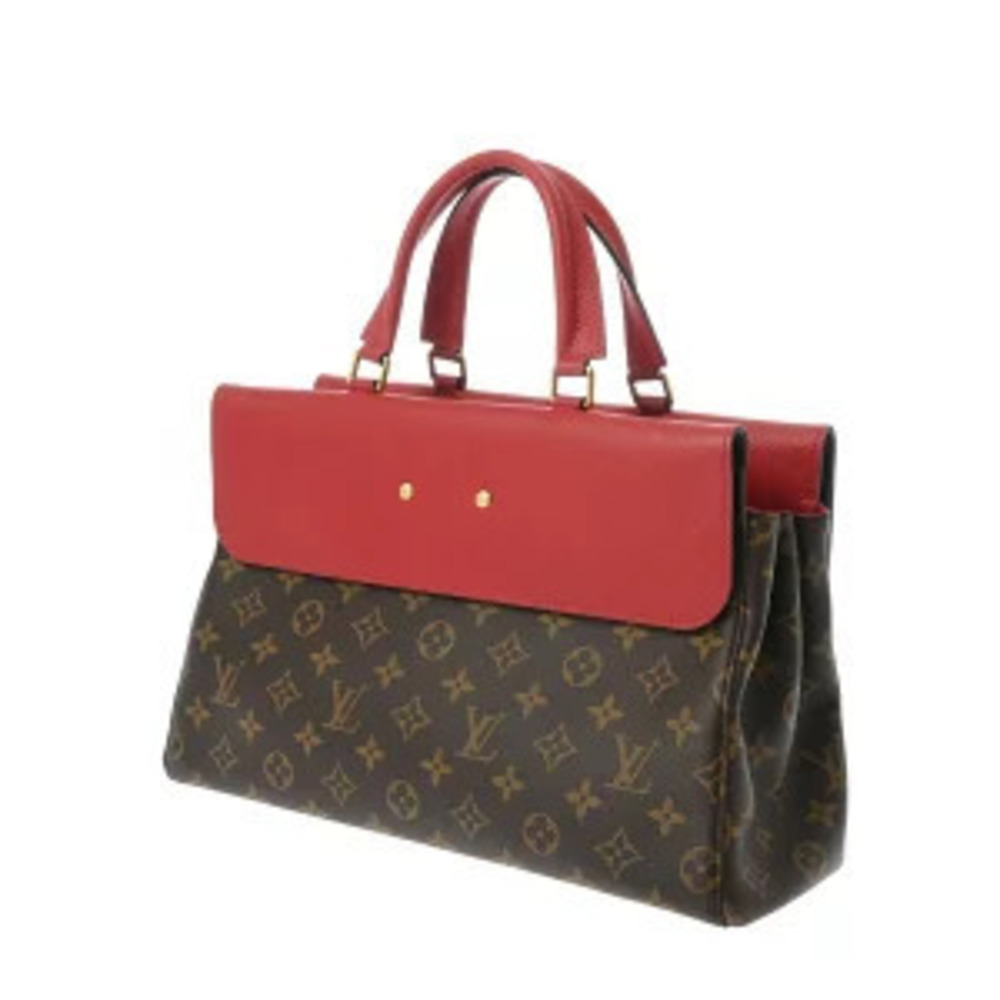 Louis Vuitton Brown Handbag Cerise Canvas Red Venus Monogram
